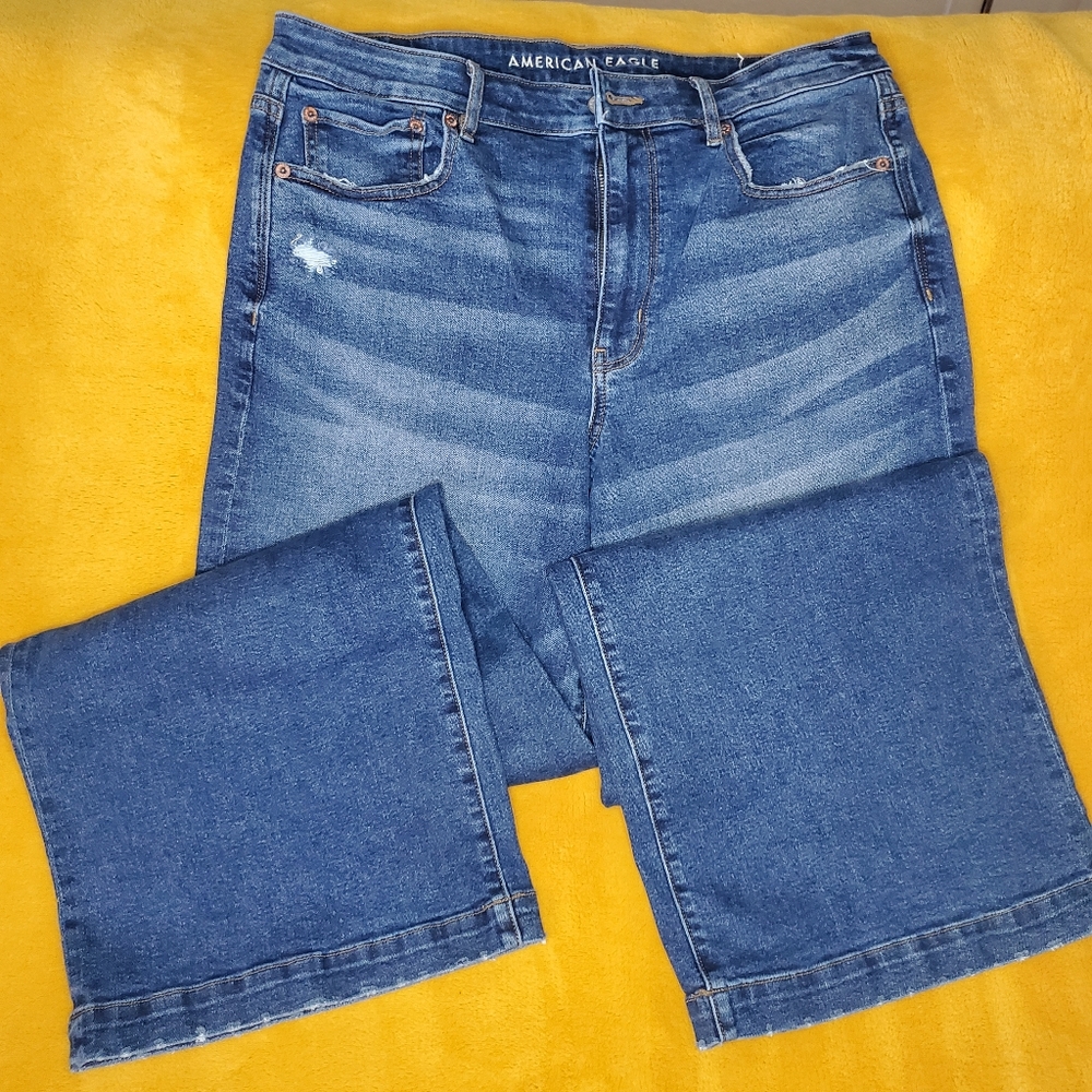 American Eagle Nostalgic 90s style extra wide leg jeans American Eagle